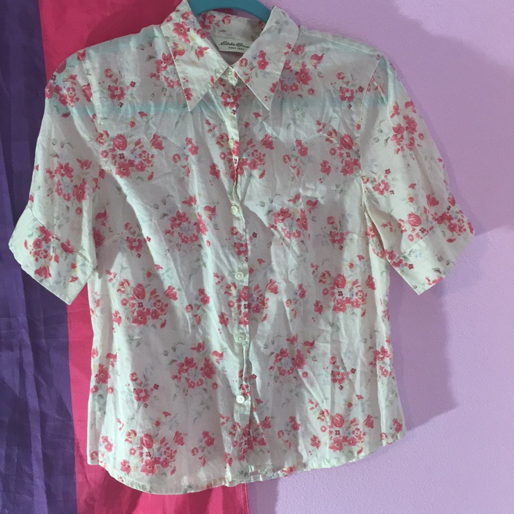 Floral Eddie Bauer blouse M